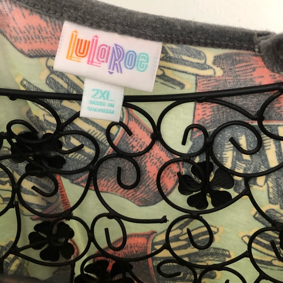NWOT LulaRoe Randy French Fry Top - 2XL - Picture 2 of 4